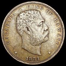 1883 Kingdom of Hawaii Dollar NEARLY UNCIRCULATED