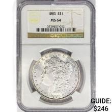 1883 Morgan Silver Dollar NGC MS64