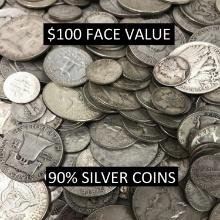 $100 Face Value 90% US Silver Coins - HIGH DEMAND