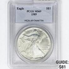 1989 American Silver Eagle PCGS MS69
