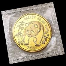 1986 China 1/4oz Gold 25 Yuan UNCIRCULATED