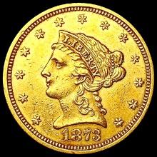 1873 $2.50 Gold Quarter Eagle CHOICE AU