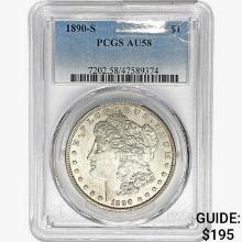 1890-S Morgan Silver Dollar PCGS AU58