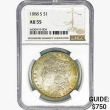 1888-S Morgan Silver Dollar NGC AU55