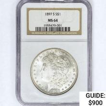 1897-S Morgan Silver Dollar NGC MS64