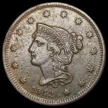 1842 Braided Hair Large Cent NEARLY UNCIRCULATED