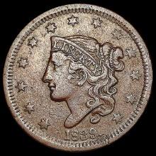1839 Braided Hair Large Cent NEARLY UNCIRCULATED