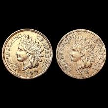 [2] Indian Head Cents [1879, 1890] HIGH GRADE