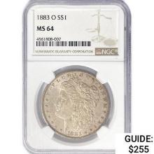 1883-O Morgan Silver Dollar NGC MS64