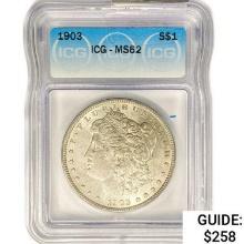 1903 Morgan Silver Dollar ICG MS62