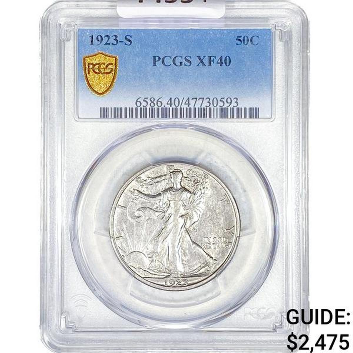 1923-S Walking Liberty Half Dollar PCGS XF40