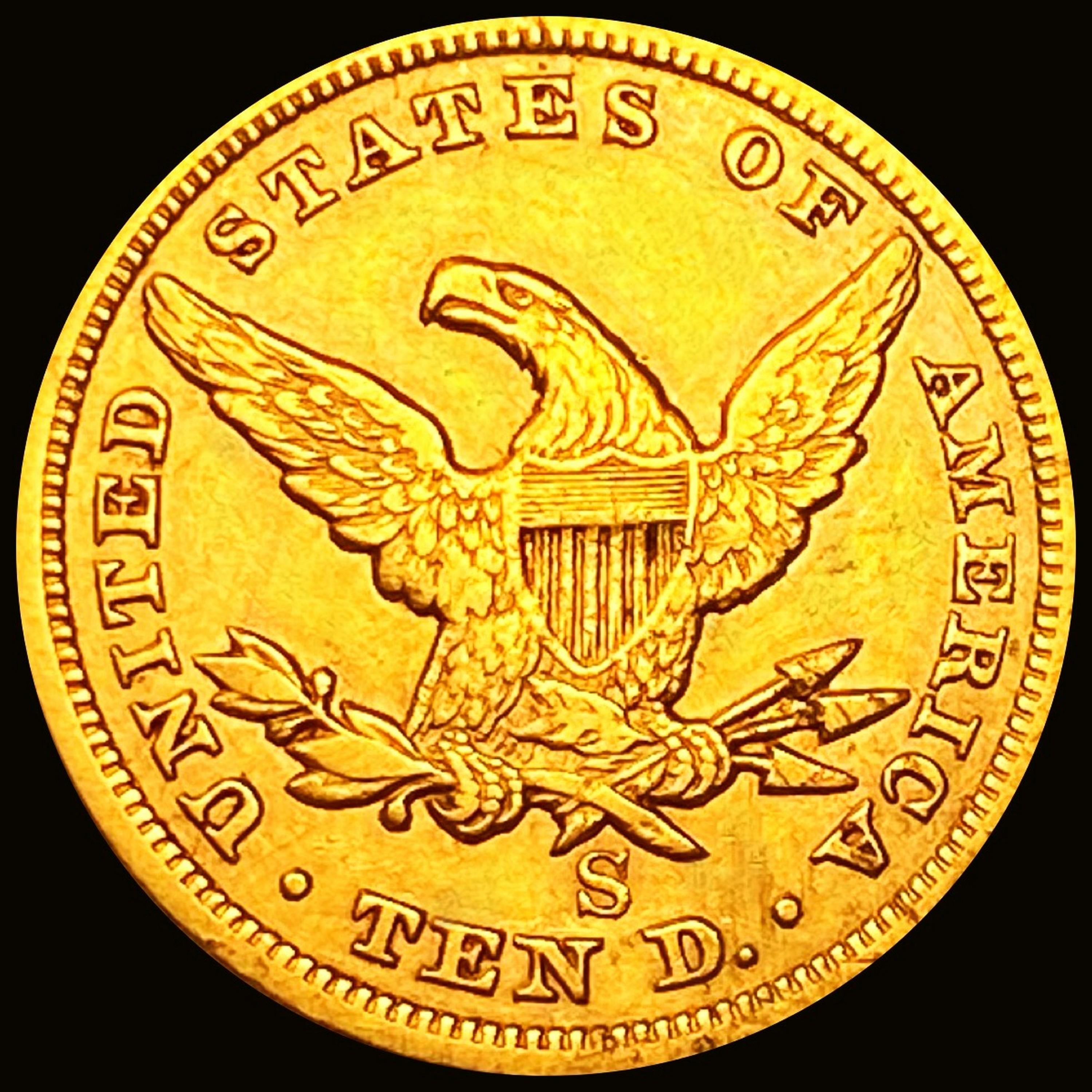 1865-S 865/Inv 186 $10 Gold Eagle CHOICE AU