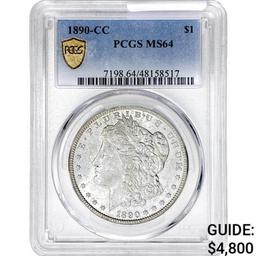 1890-CC Morgan Silver Dollar NGC MS64