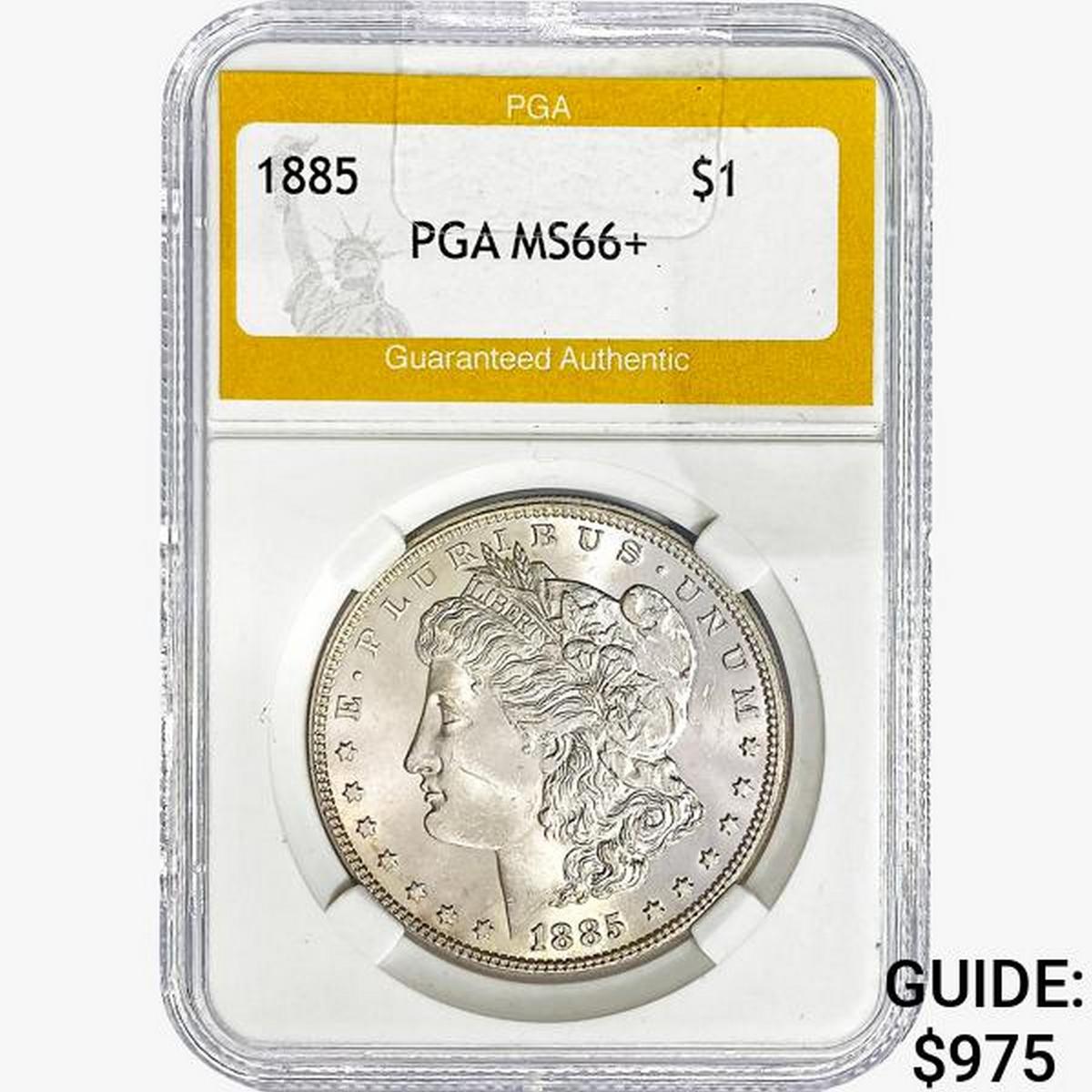 1885 Morgan Silver Dollar PGA MS66+