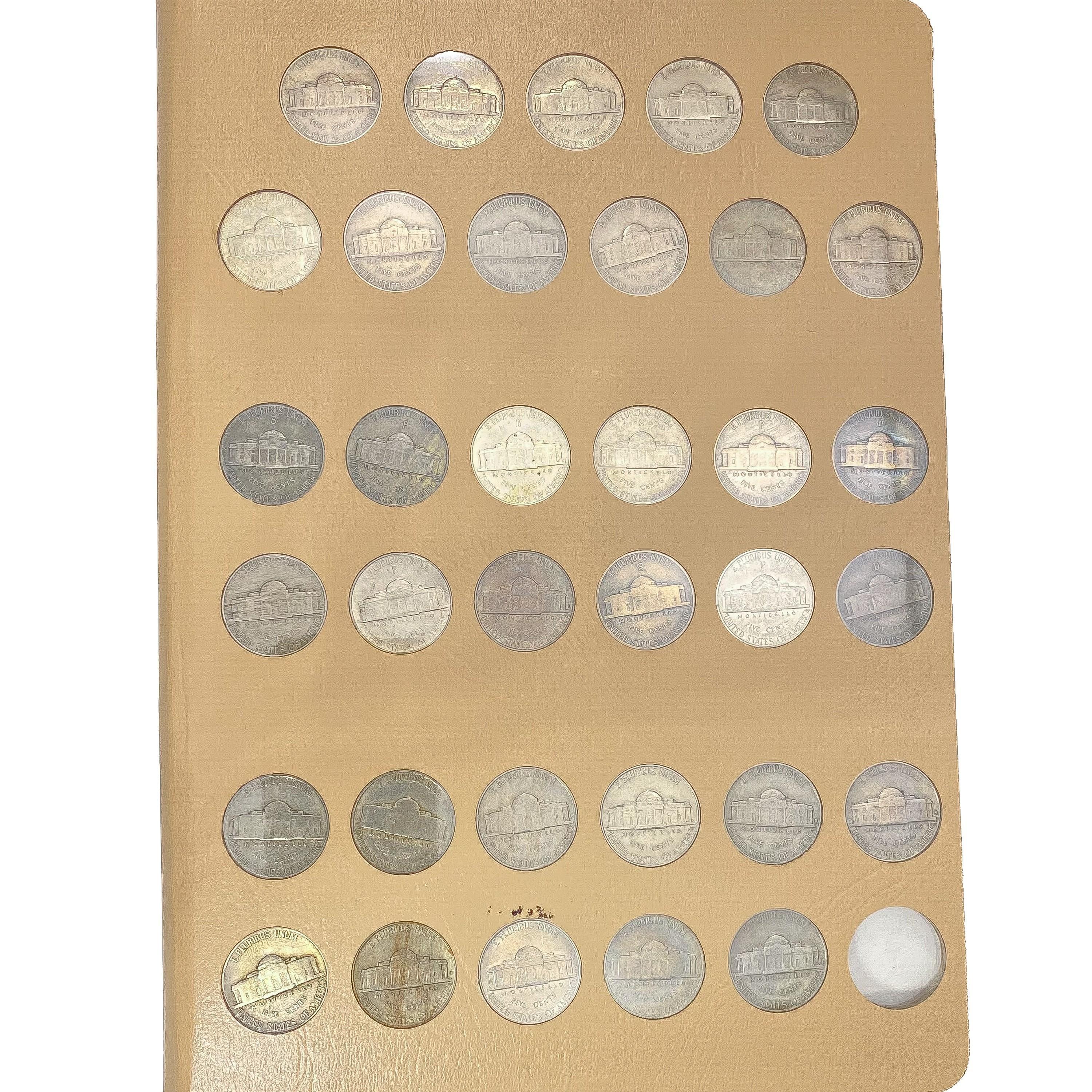1938-2011 Jefferson Nickels Book (165 Coins)