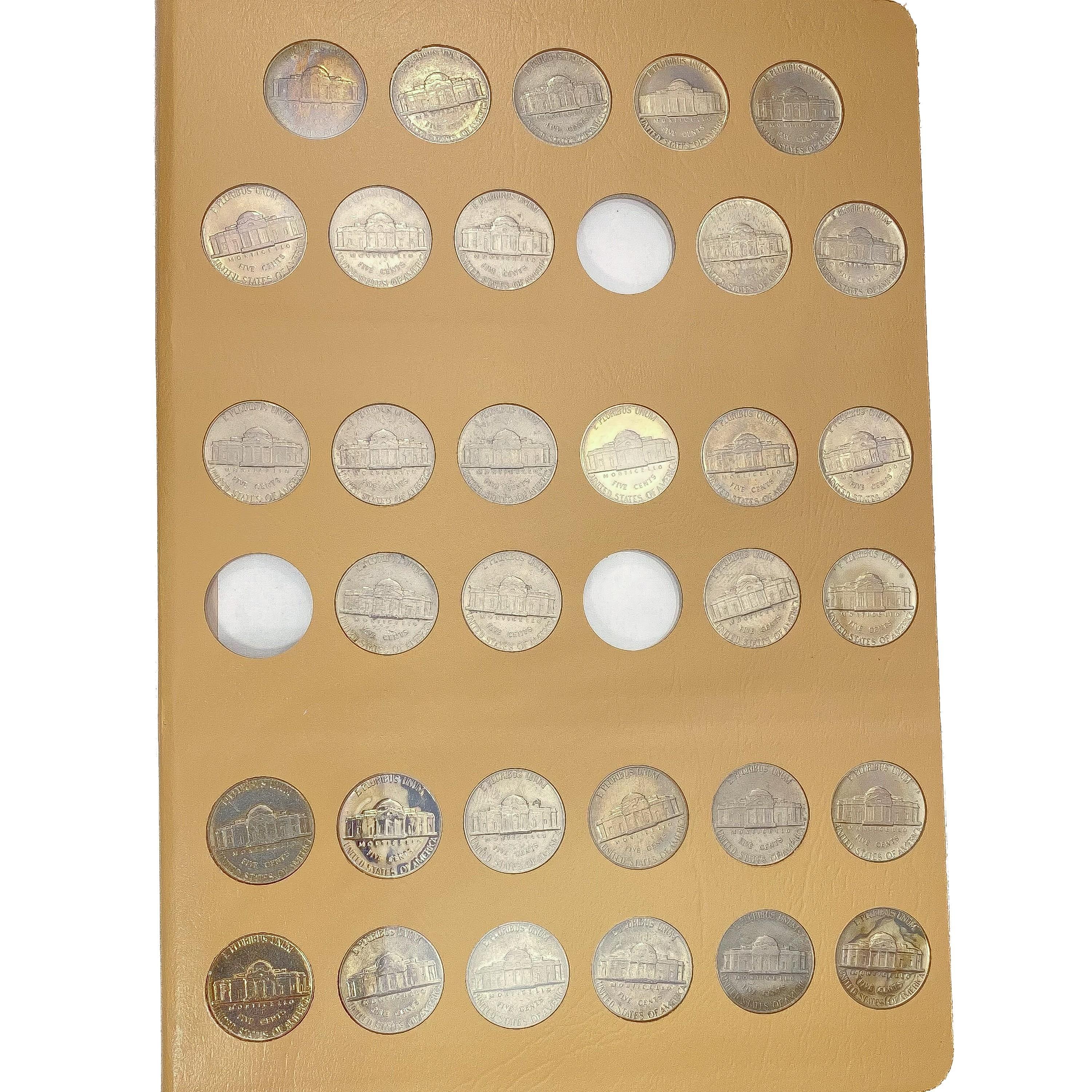 1938-2011 Jefferson Nickels Book (165 Coins)