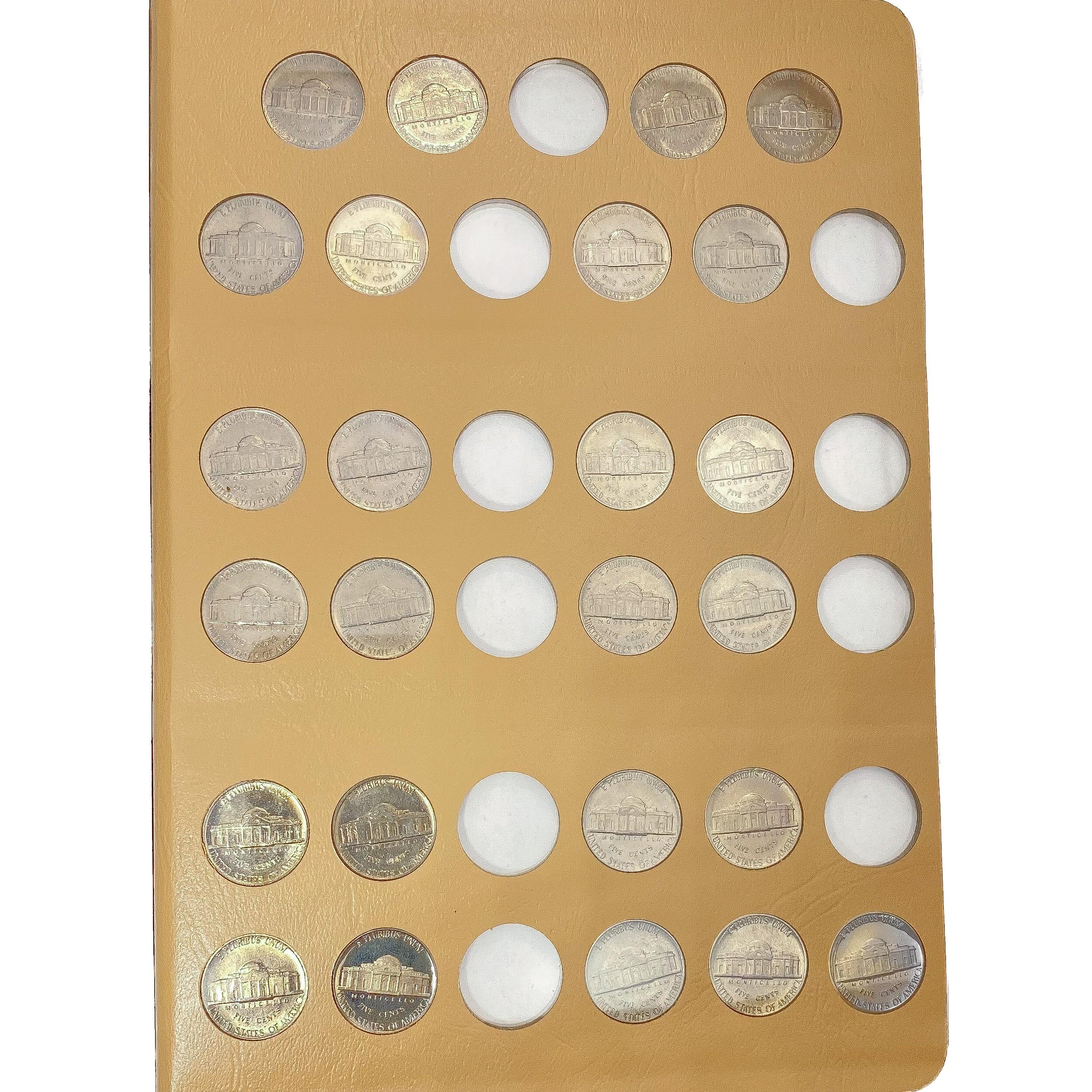 1938-2011 Jefferson Nickels Book (165 Coins)