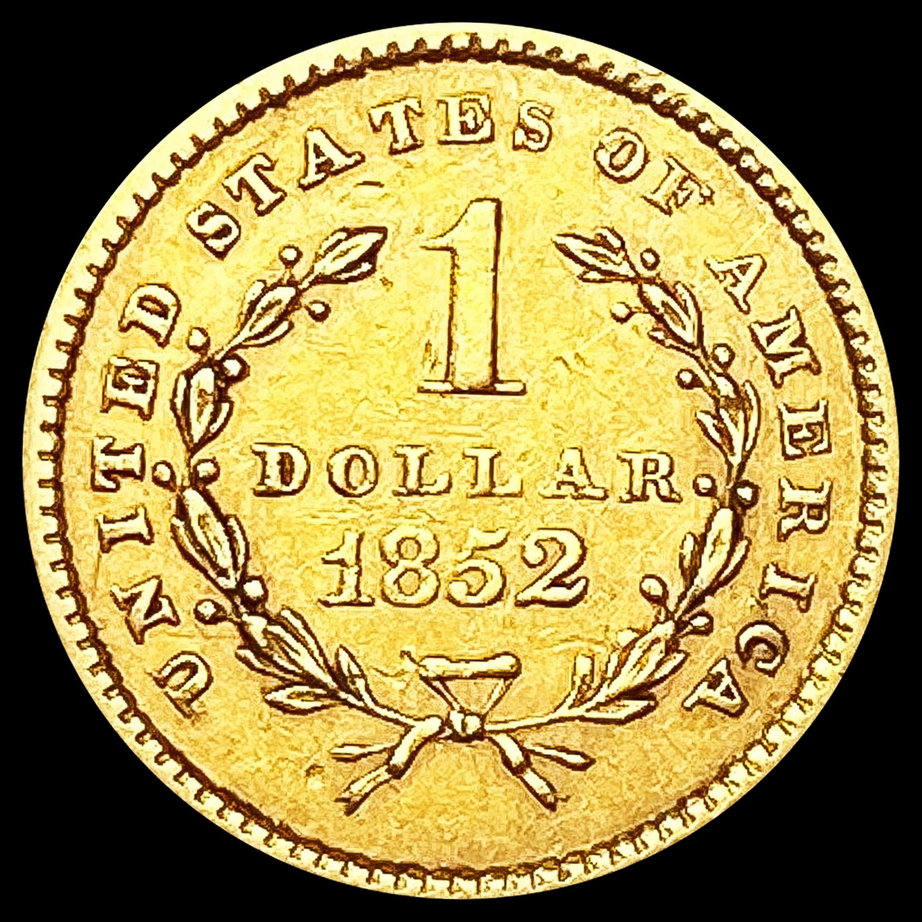 1852 Rare Gold Dollar NEARLY UNCIRCULATED