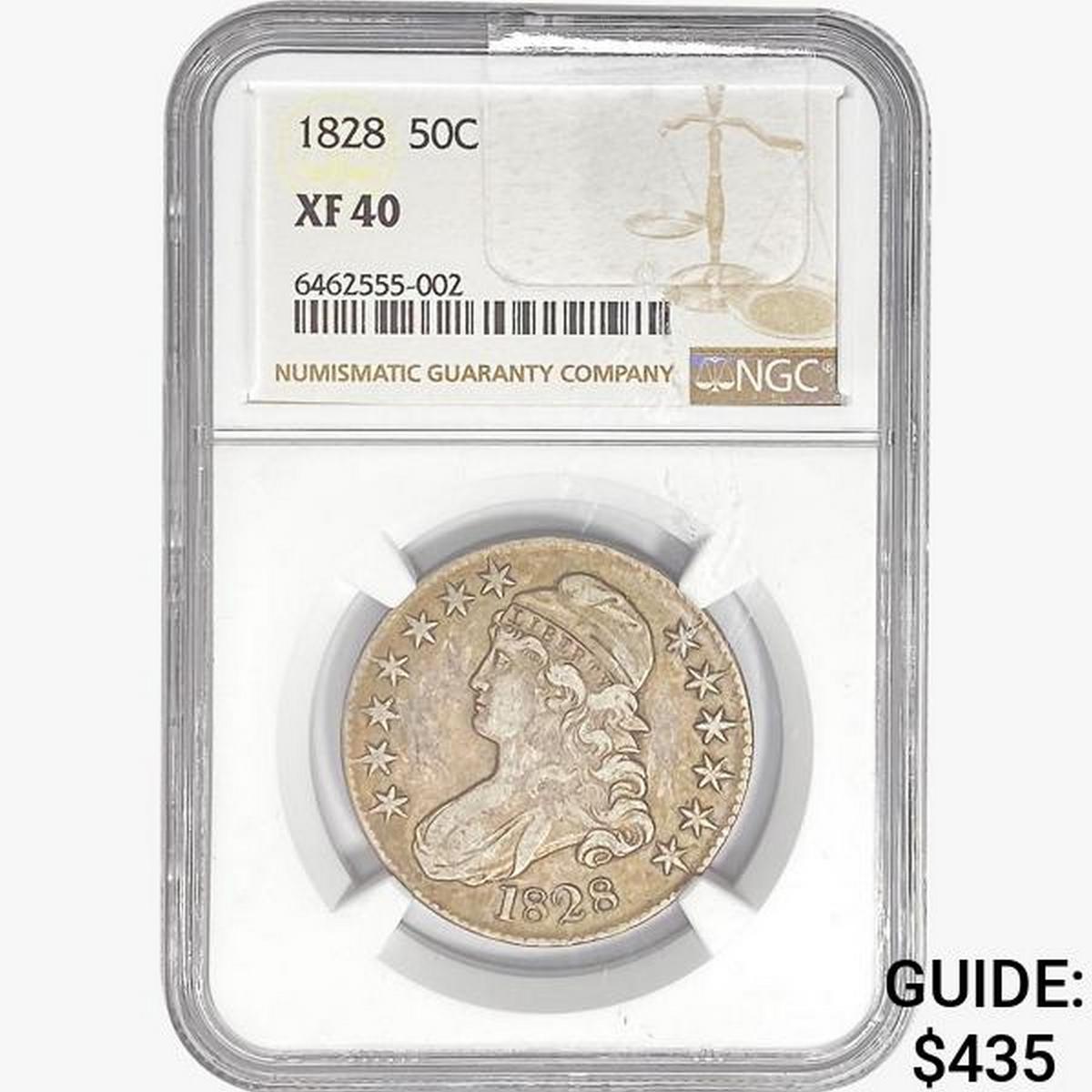 1828 Capped Bust Half Dollar NGC XF40