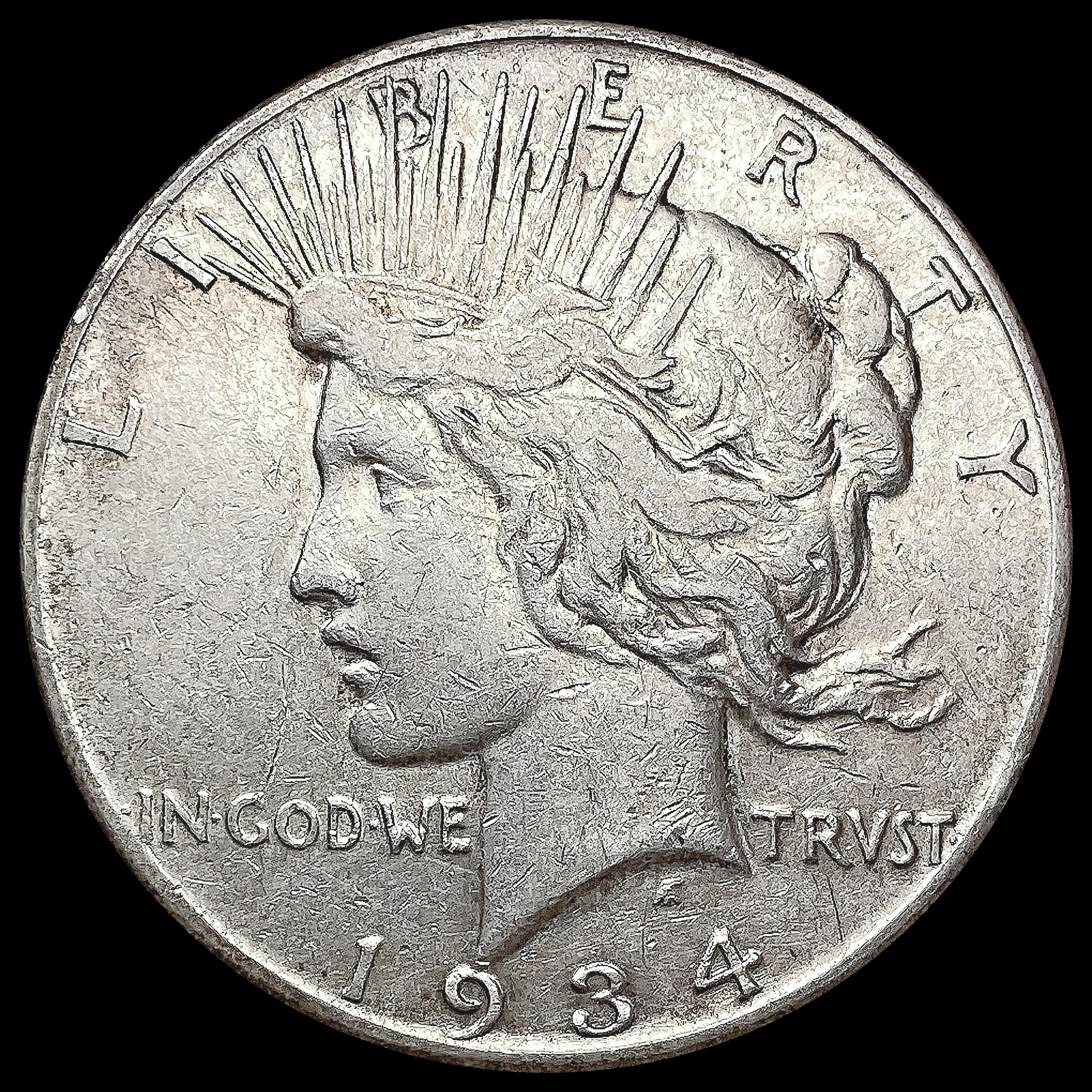 1934-S Silver Peace Dollar CLOSELY UNCIRCULATED