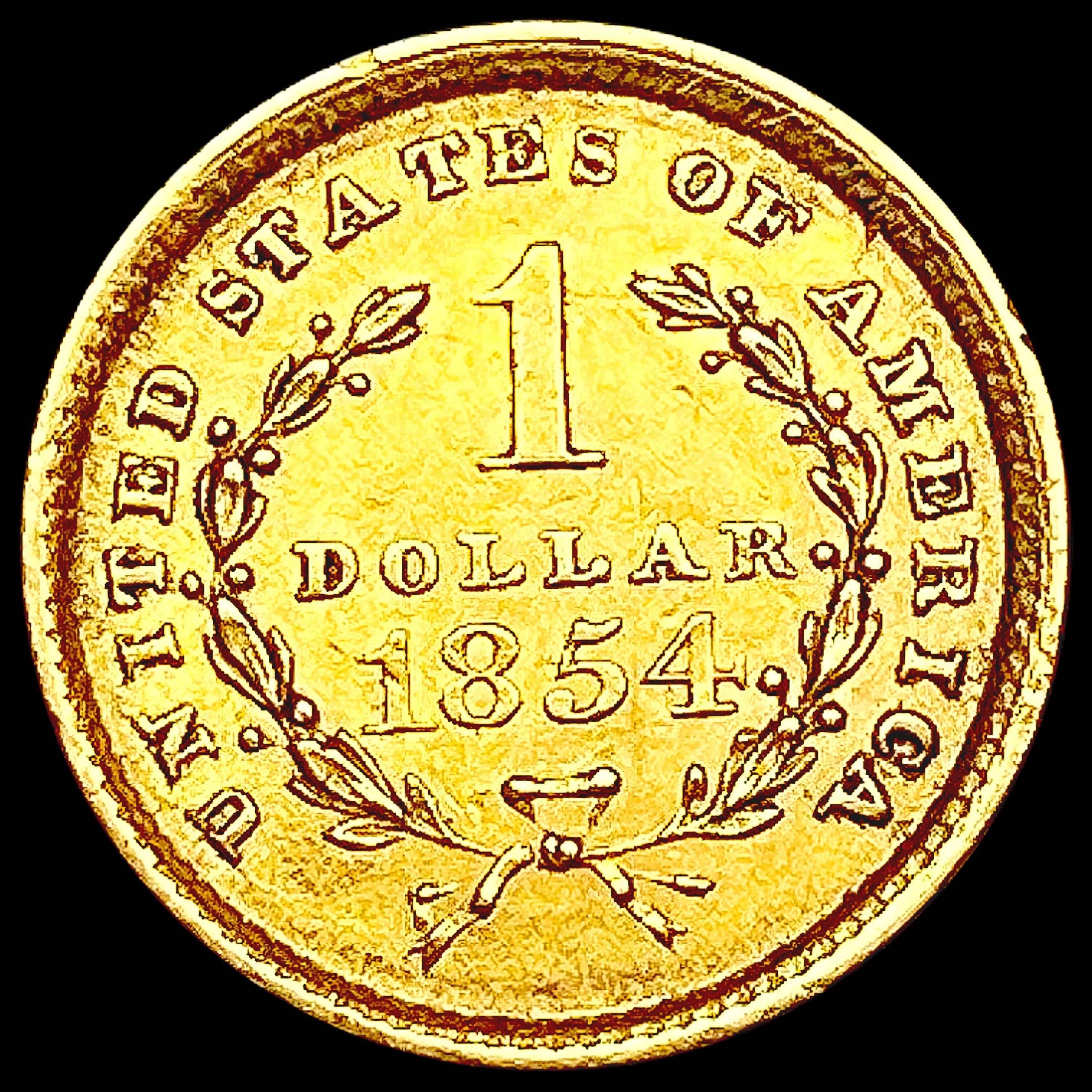 1854 Rare Gold Dollar UNCIRCULATED