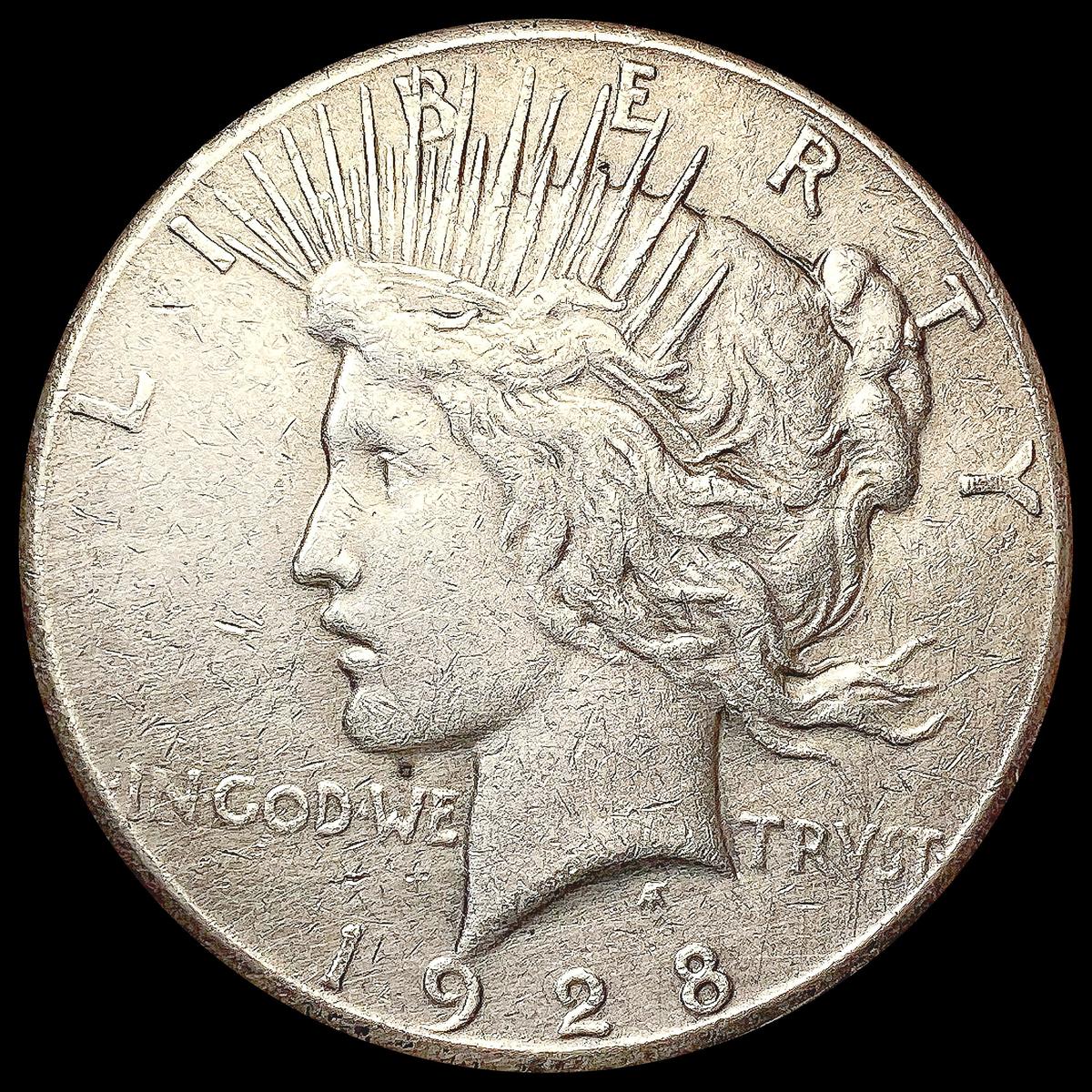 1928 Silver Peace Dollar CLOSELY UNCIRCULATED