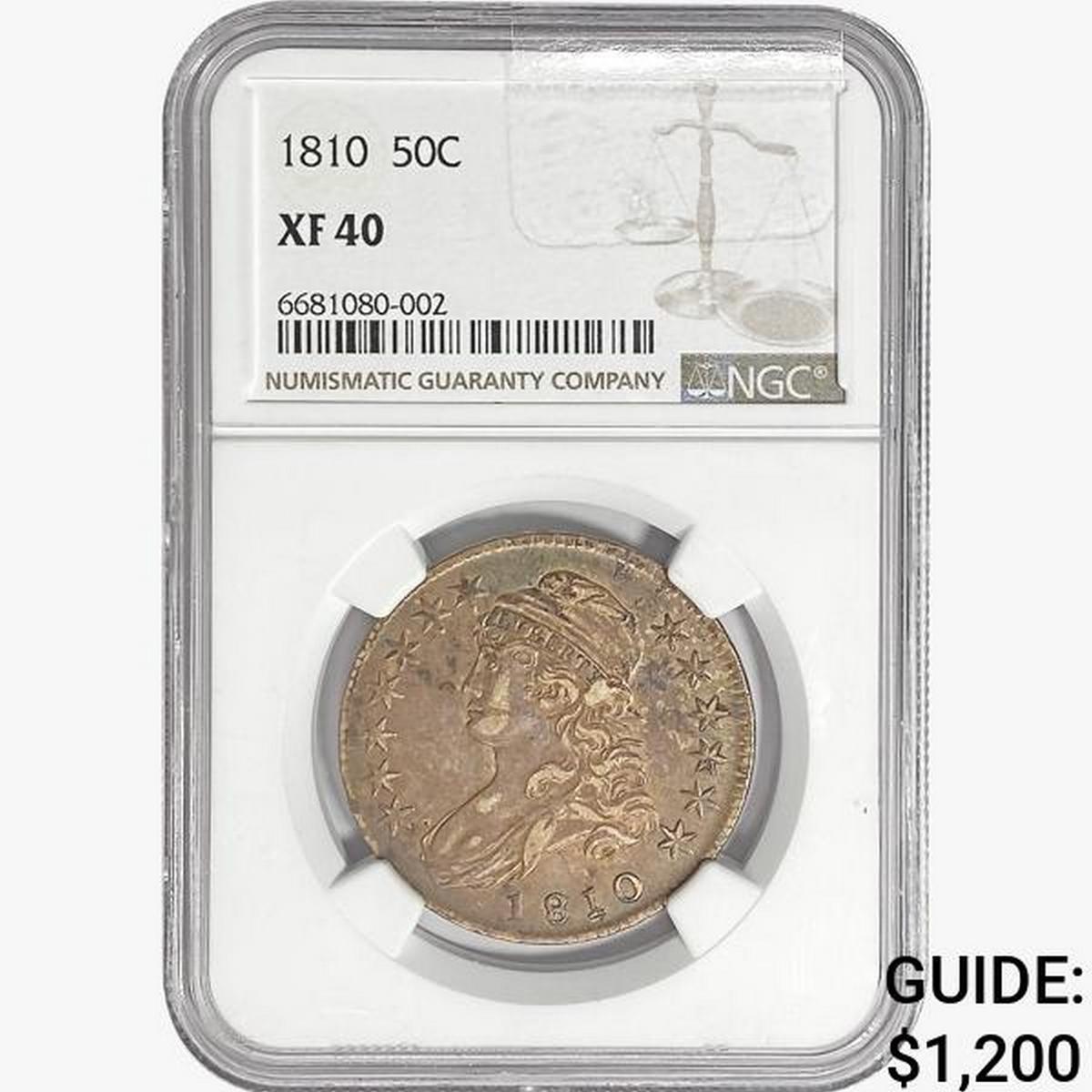 1810 Capped Bust Half Dollar NGC XF40