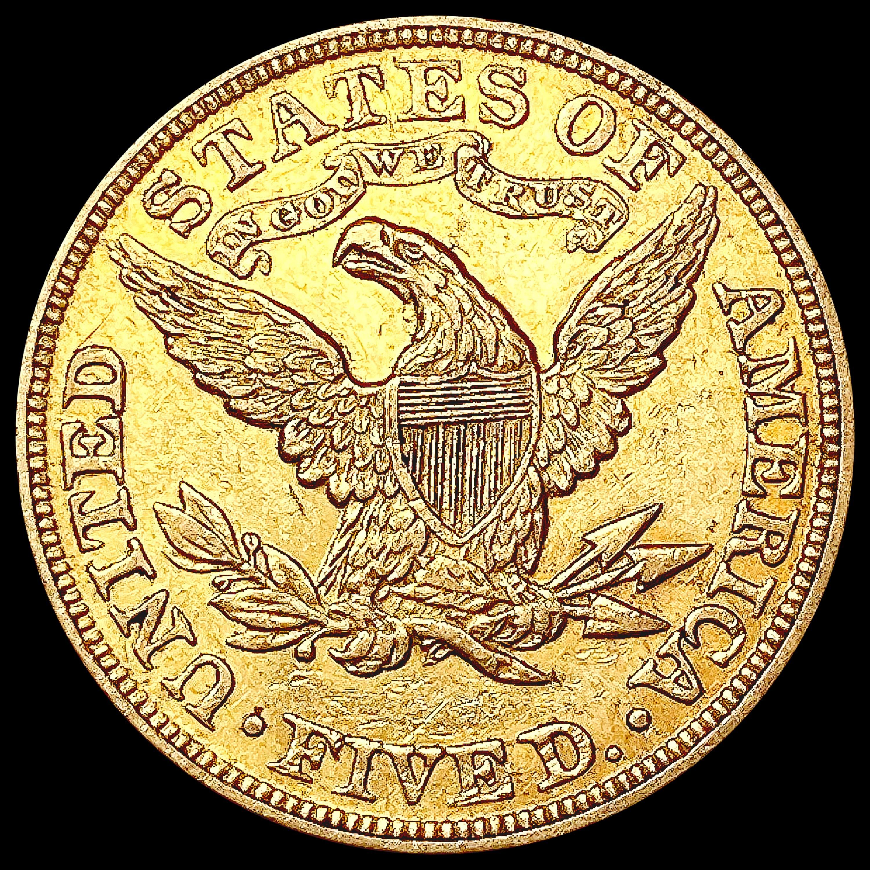 1893 $5 Gold Half Eagle CLOSELY UNCIRCULATED