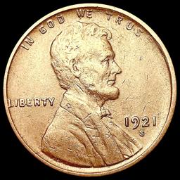 1921-S Wheat Cent CLOSELY UNCIRCULATED