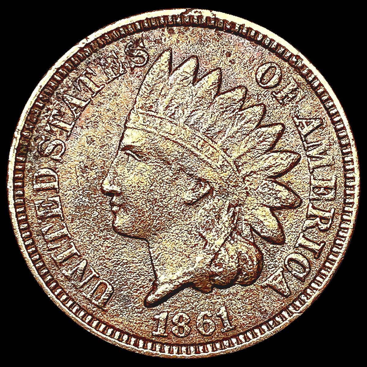 1861 Indian Head Cent NEARLY UNCIRCULATED