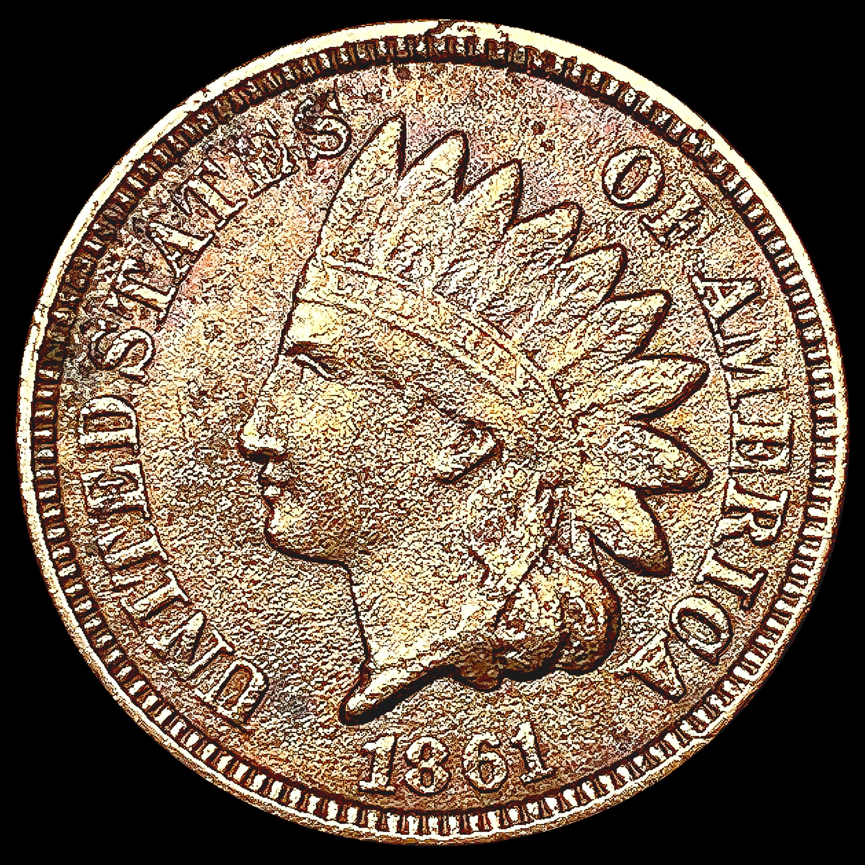 1861 Indian Head Cent NEARLY UNCIRCULATED