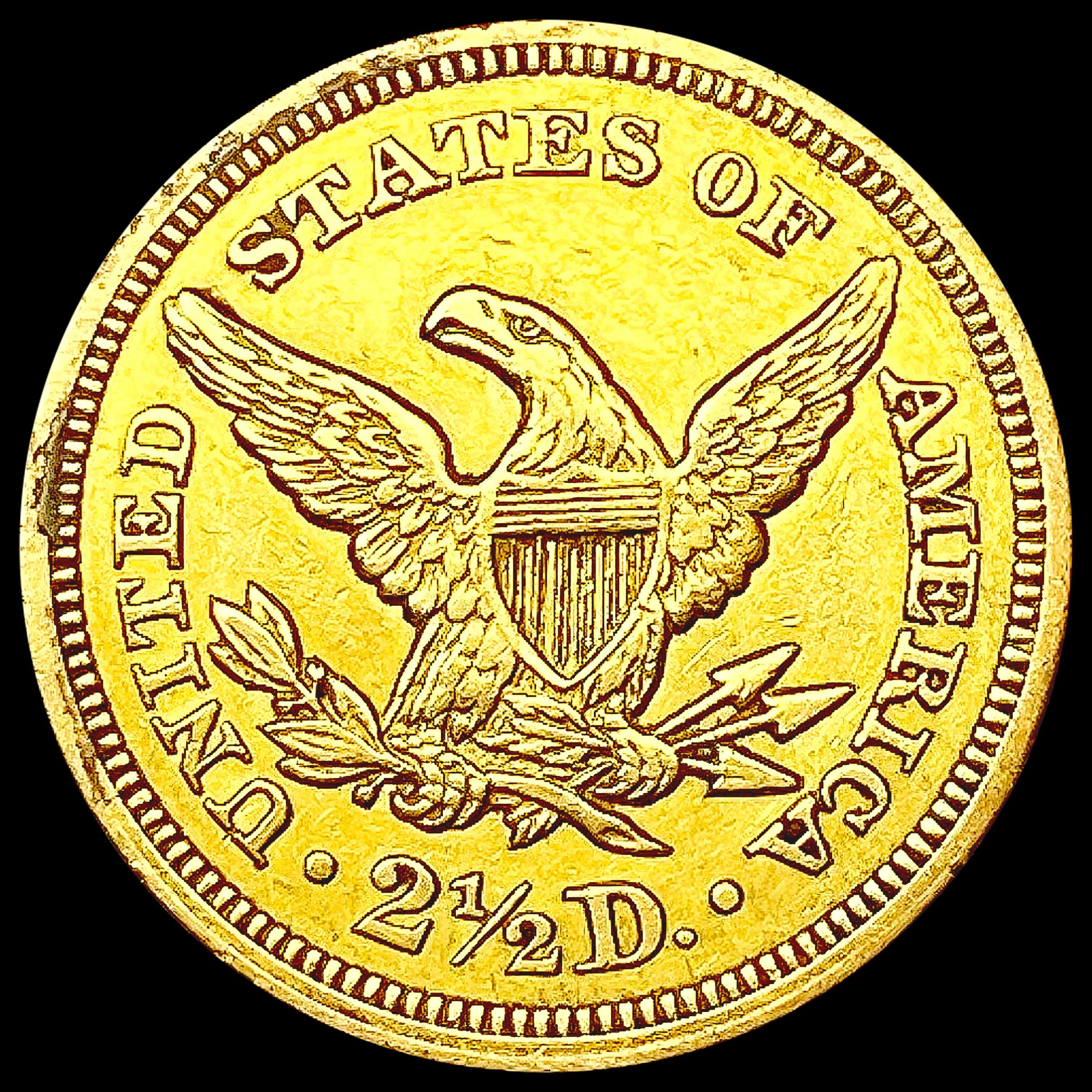 1850 $2.50 Gold Quarter Eagle CHOICE AU