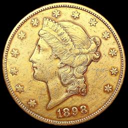 1898-S $20 Gold Double Eagle CLOSELY UNCIRCULATED