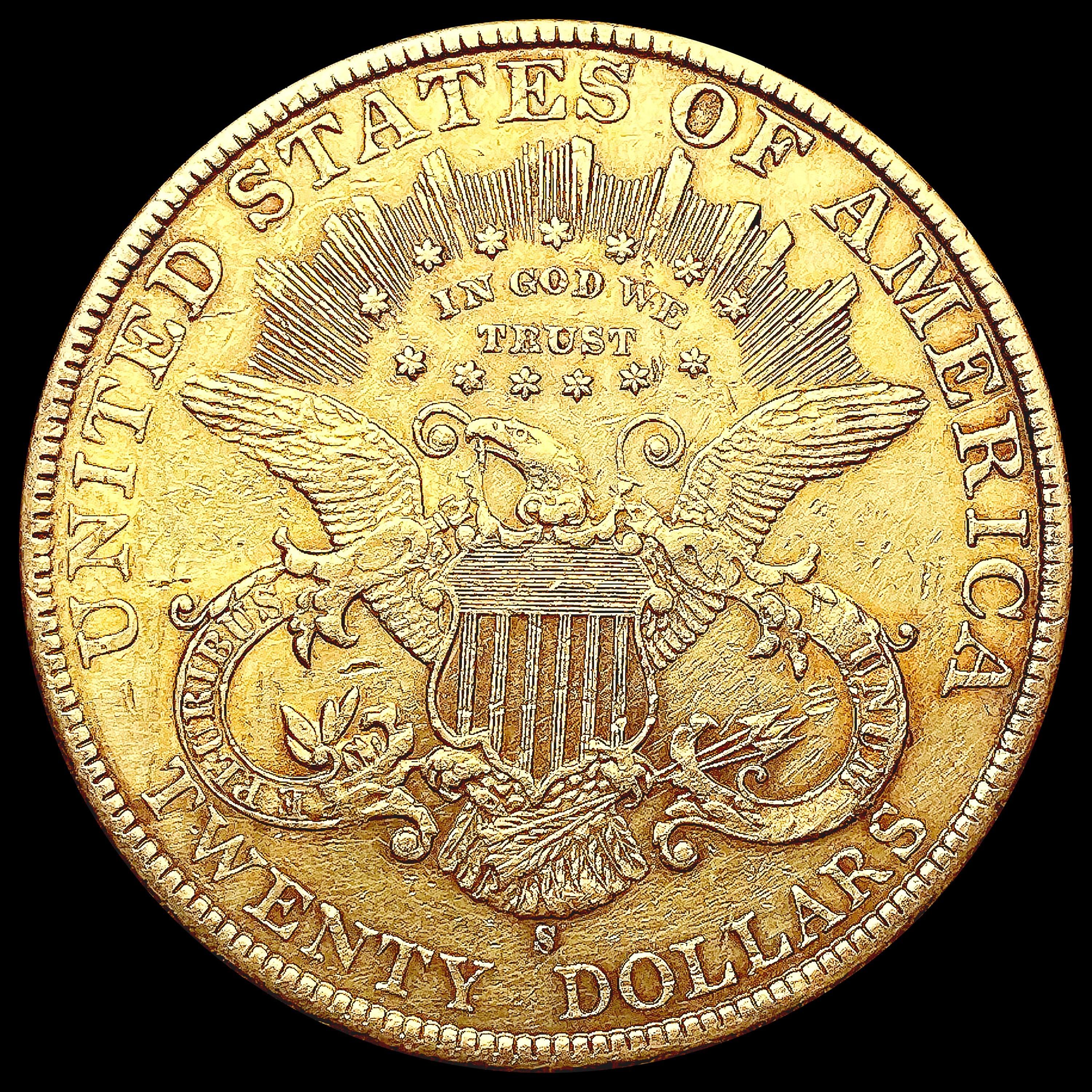1898-S $20 Gold Double Eagle CLOSELY UNCIRCULATED