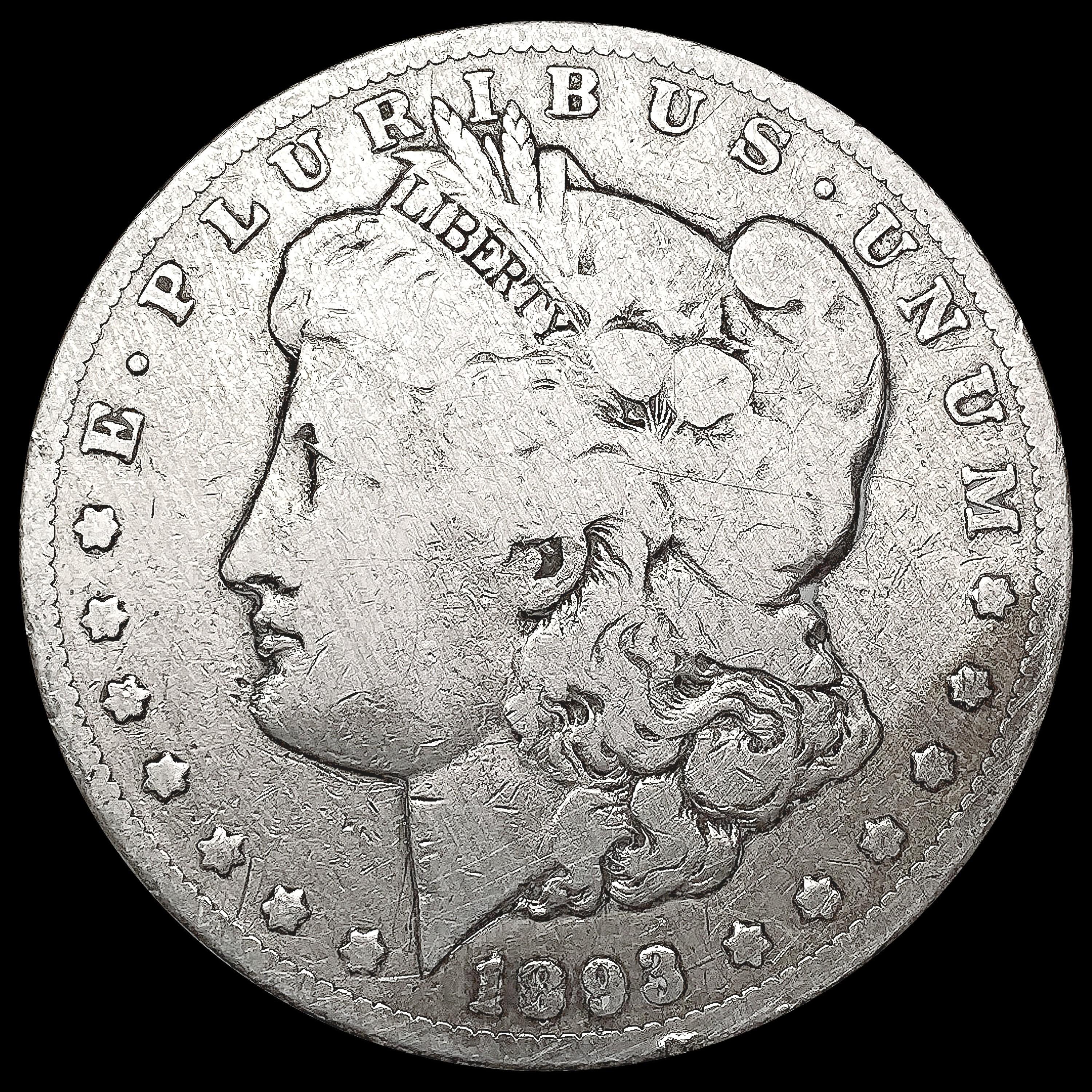 1893-CC Morgan Silver Dollar NICELY CIRCULATED