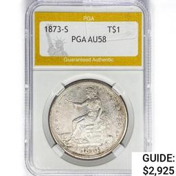 1873-S Silver Trade Dollar PGA AU58