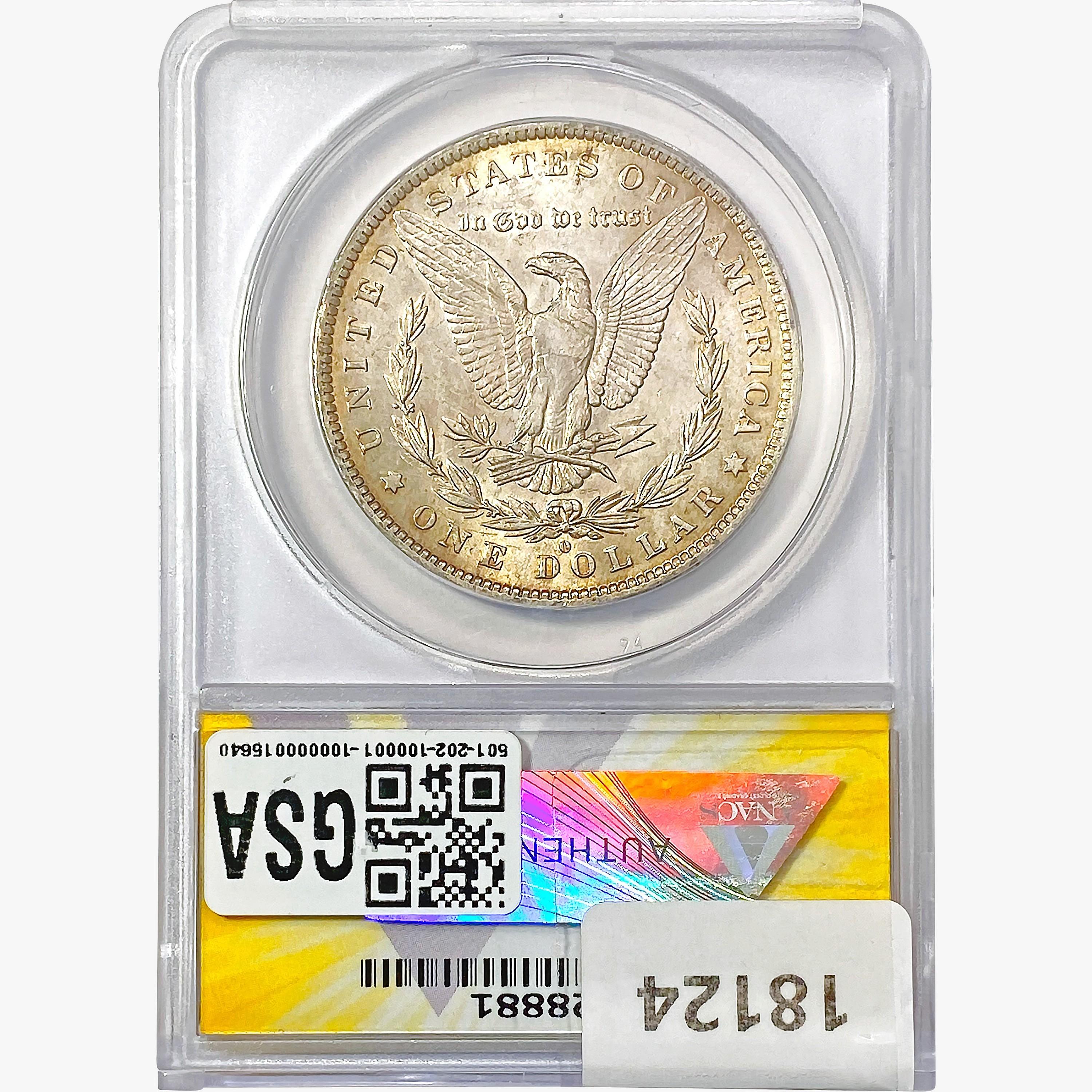 1882-O Morgan Silver Dollar ANACS MS62