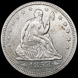 1853 Arws & Rays Seated Liberty Quarter UNCIRCULAT