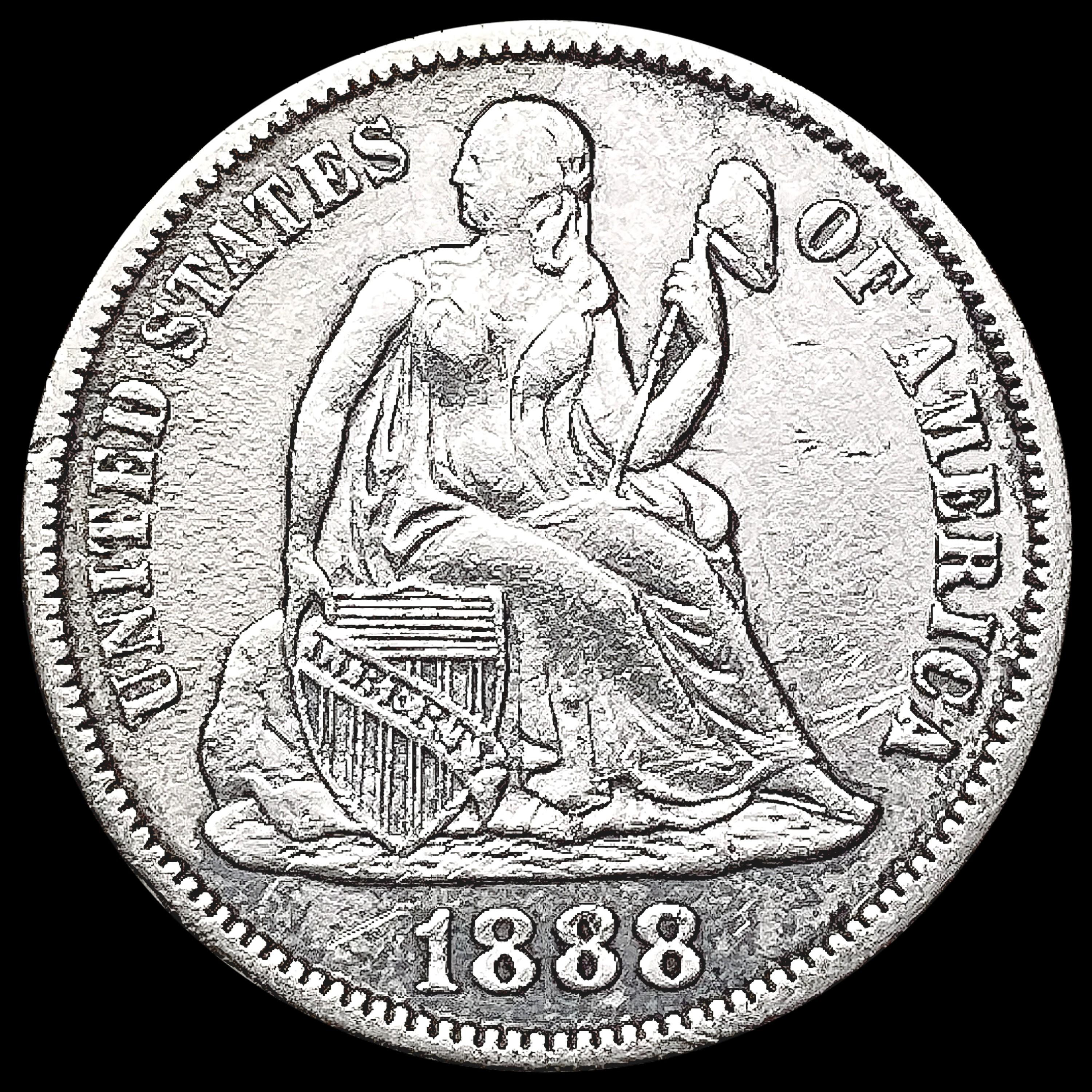 1888 Seated Liberty Dime CLOSELY UNCIRCULATED