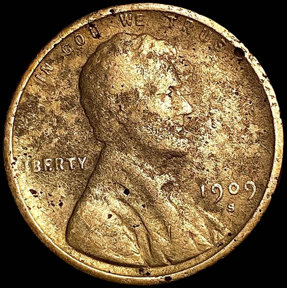 1909-S Wheat Cent NICELY CIRCULATED