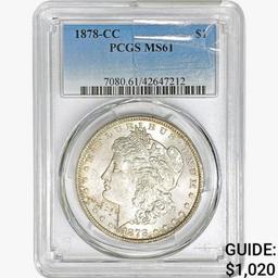 1878-CC Morgan Silver Dollar PCGS MS61