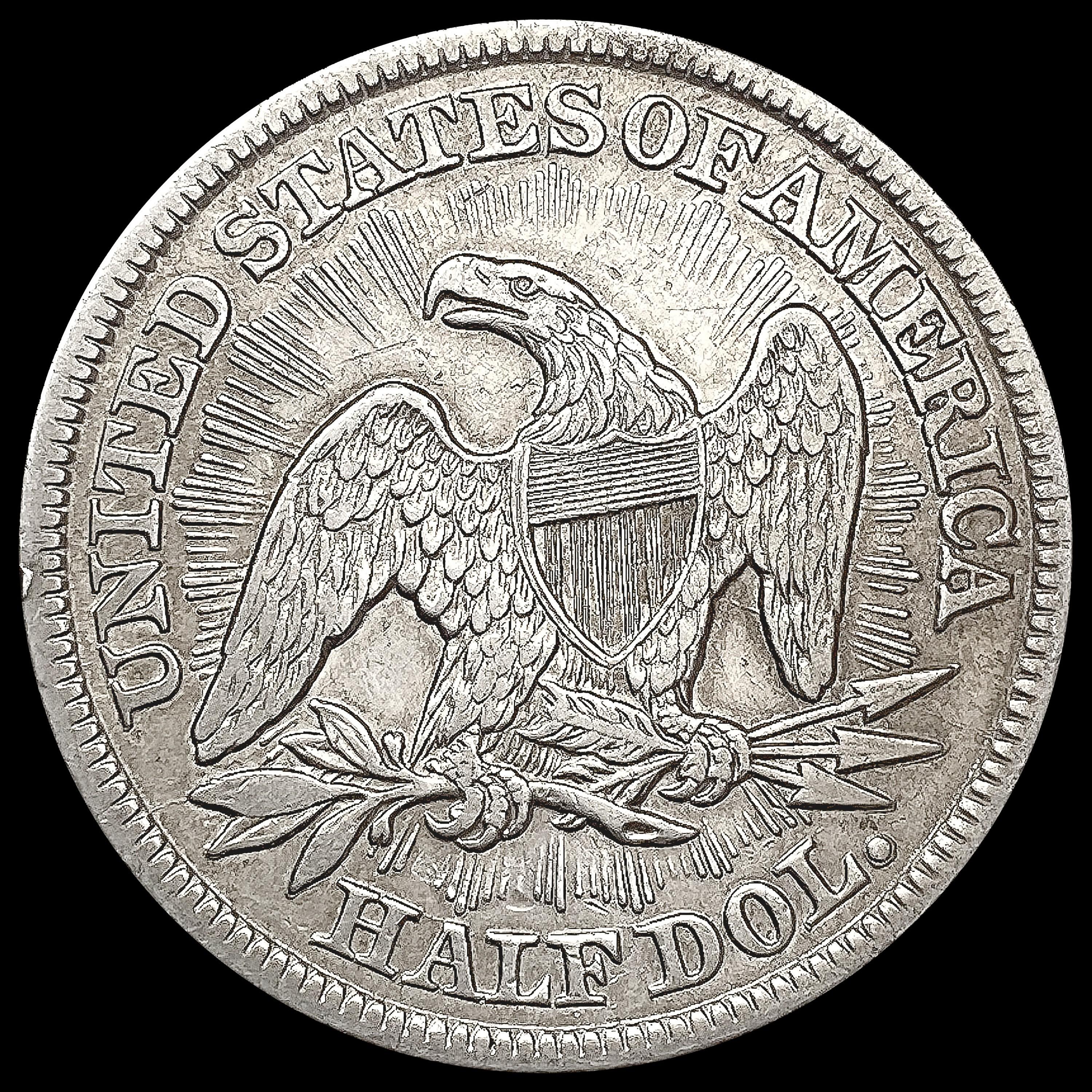 1853 Arws & Rays Seated Liberty Half Dollar CLOSEL