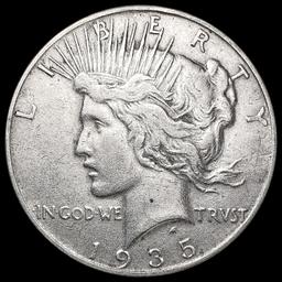 1935 Silver Peace Dollar CLOSELY UNCIRCULATED