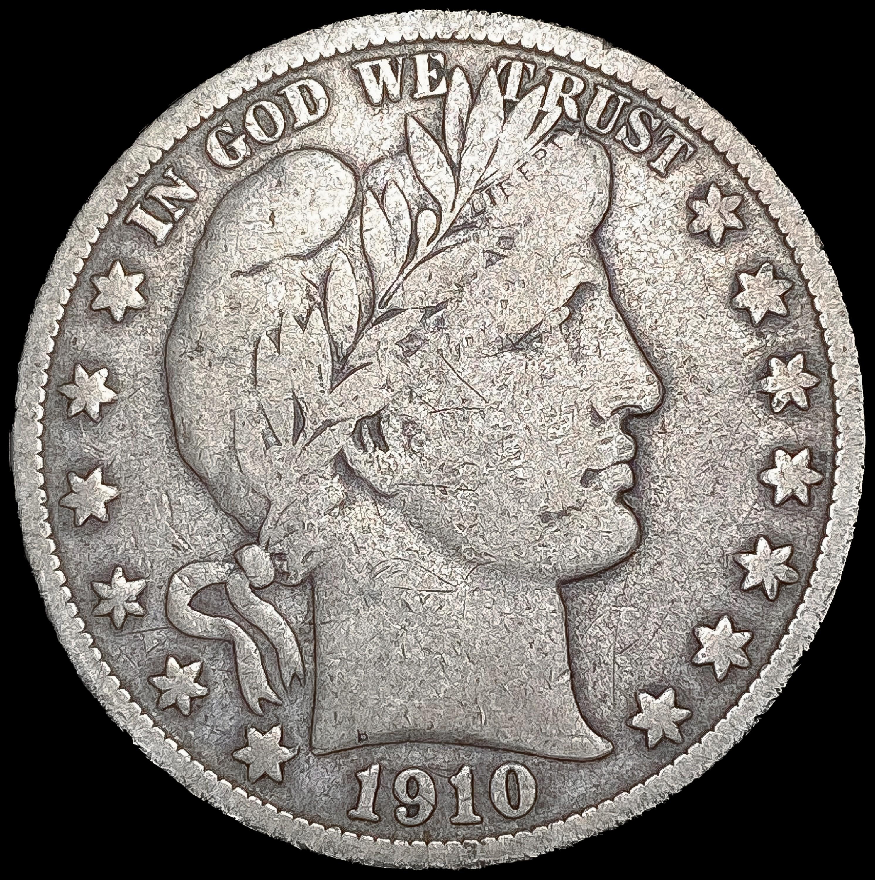 1910-S Barber Half Dollar NICELY CIRCULATED