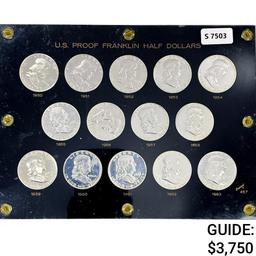 1950-1963 Franklin PR Half Dollar Set (14 Coins)