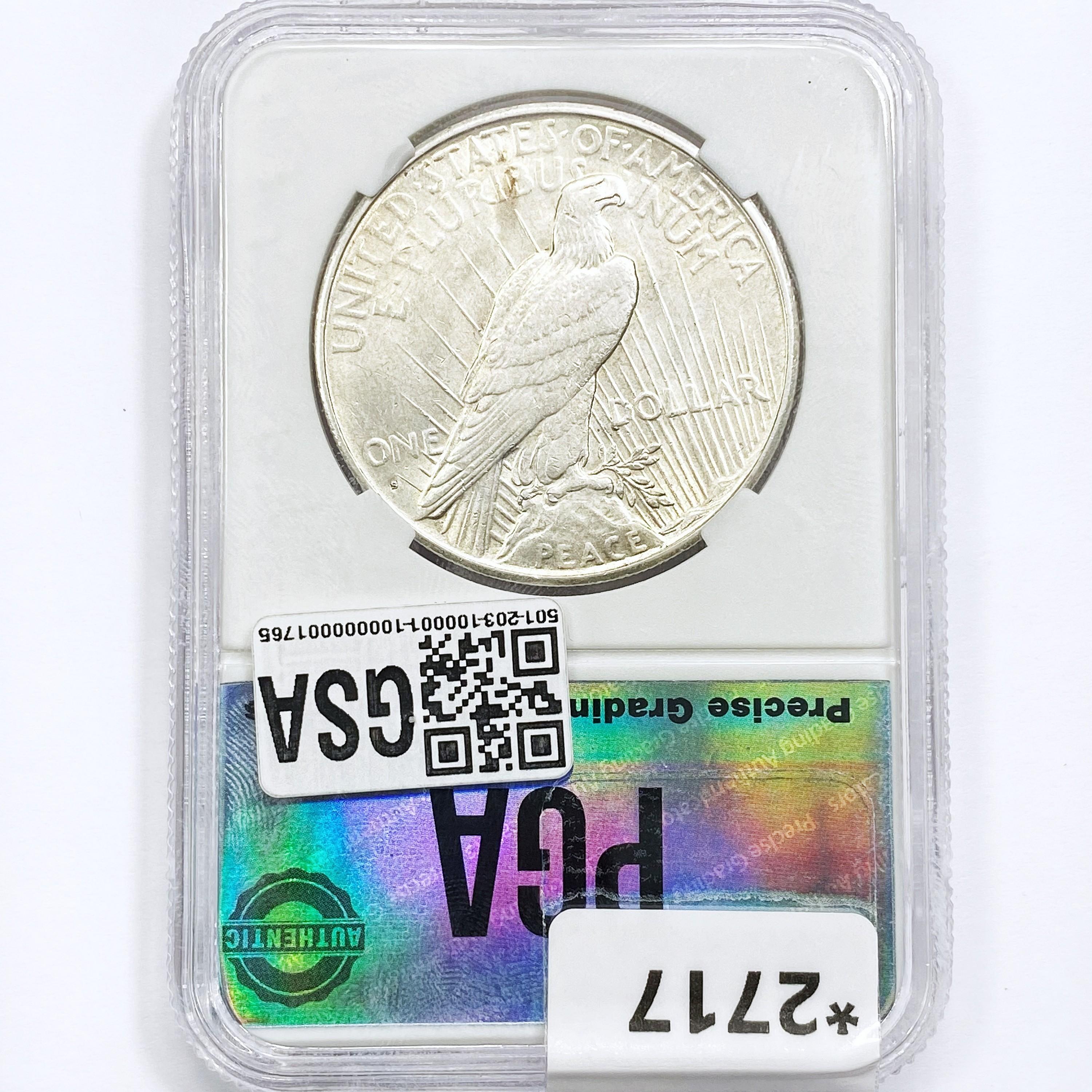 1935-S Silver Peace Dollar PGA MS61