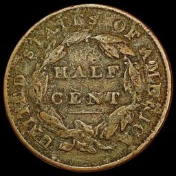 1833 Classic Head Half Cent LIGHTLY CIRCULATED