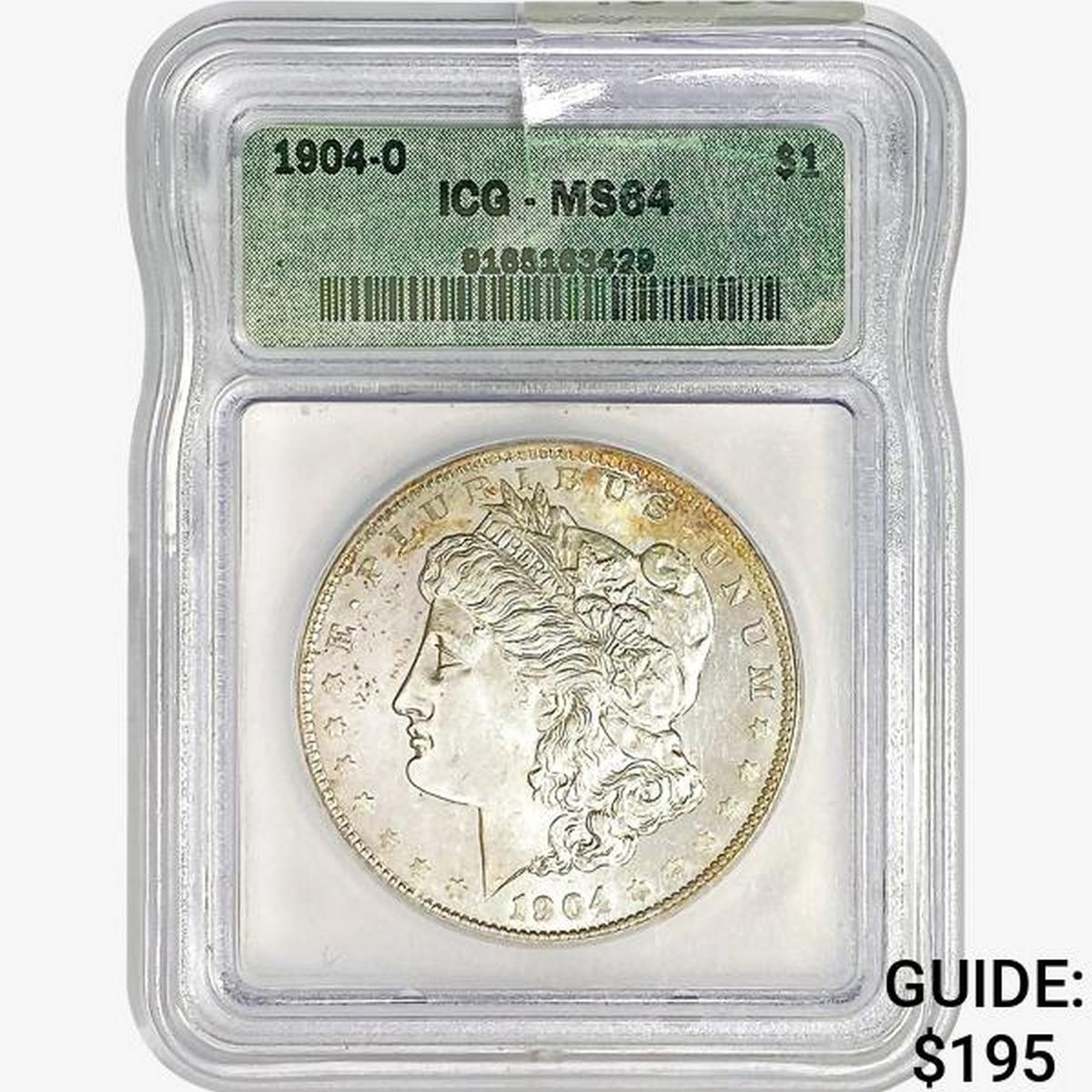 1904-O Morgan Silver Dollar ICG MS64