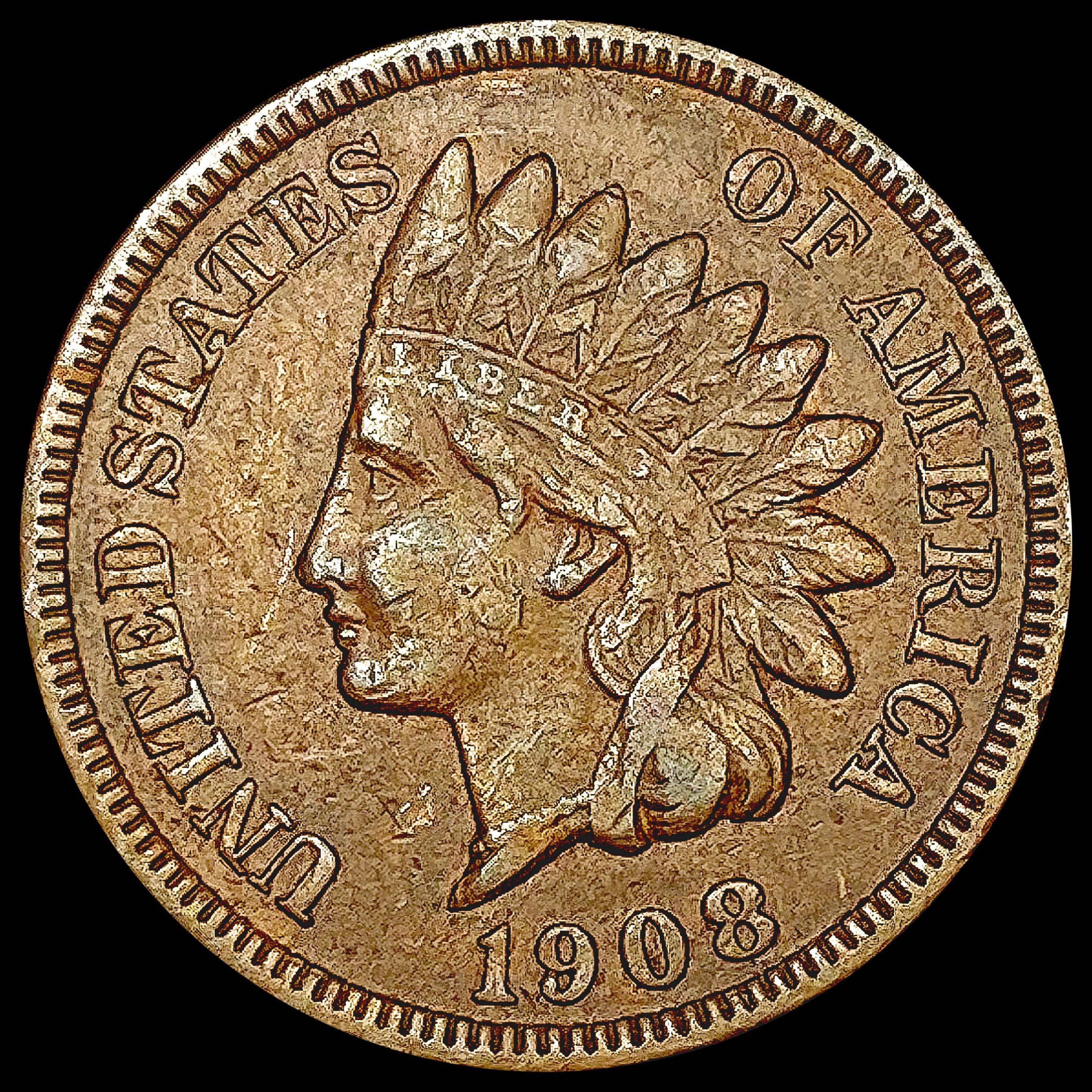 1908-S Indian Head Cent LIGHTLY CIRCULATED