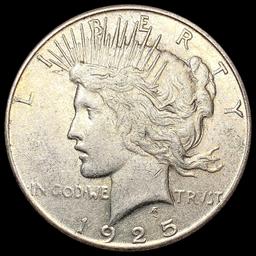 1925-S Silver Peace Dollar CLOSELY UNCIRCULATED